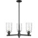 Arcadia Candor 3 Light 26.75 inch Matte Black Chandelier Ceiling Light