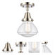 Franklin Restoration Olean LED 7 inch Polished Nickel Flush Mount Ceiling Light in Seedy Glass