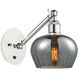 Ballston Fenton LED 7 inch White and Polished Chrome Sconce Wall Light