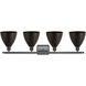 Ballston Dome 4 Light 38 inch Oil Rubbed Bronze Bath Vanity Light Wall Light