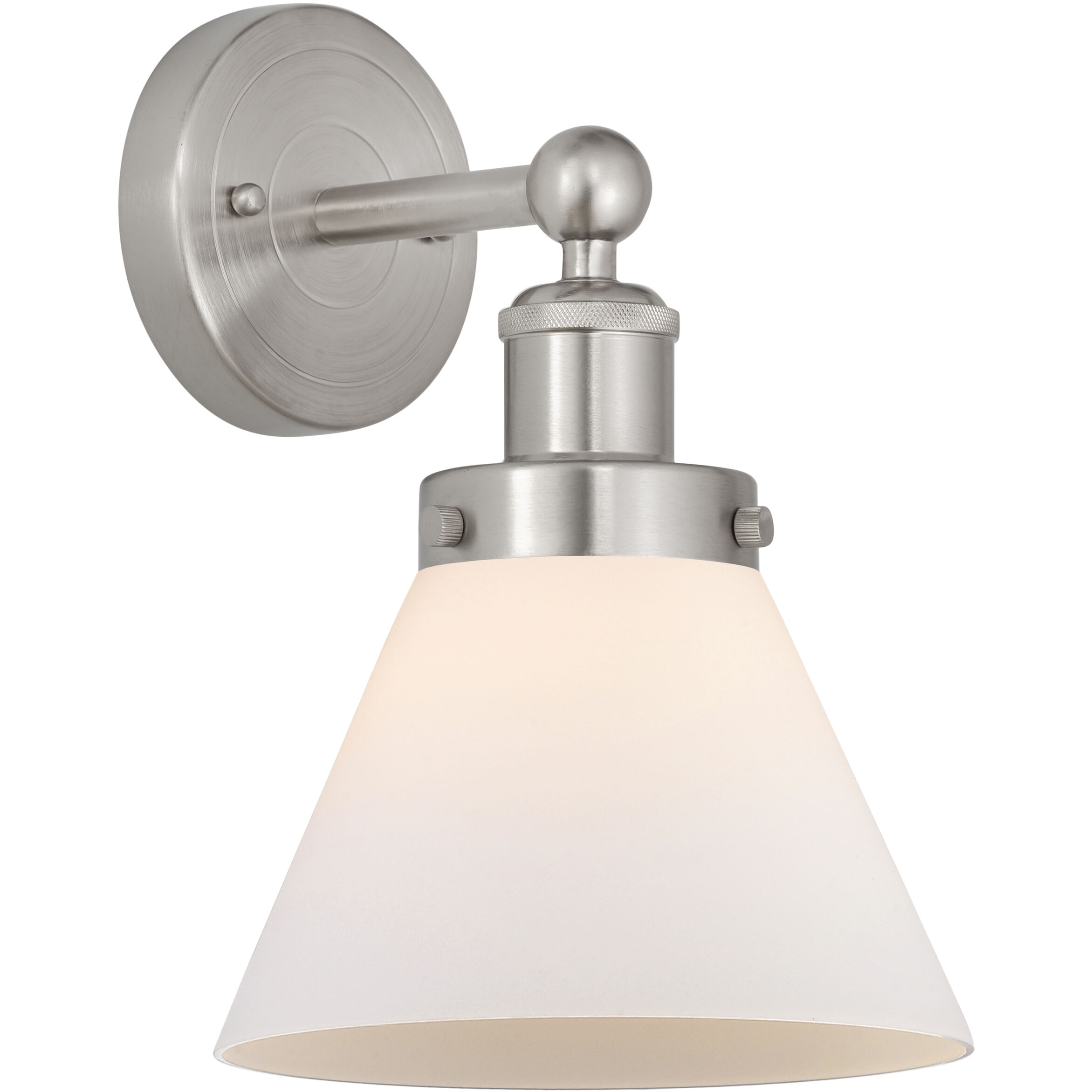 Cone 1 Light 7.75 inch Brushed Satin Nickel Sconce Wall Light