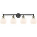 Athens 4 Light 33 inch Black Antique Brass Bath Vanity Light Wall Light in Matte White