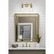 Downtown Urban Crown Point 2 Light 13.88 inch Brushed Brass Bath Vanity Light Wall Light in Seedy