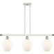 Ballston Cindyrella LED 36 inch White and Polished Chrome Island Light Ceiling Light in Matte White Glass