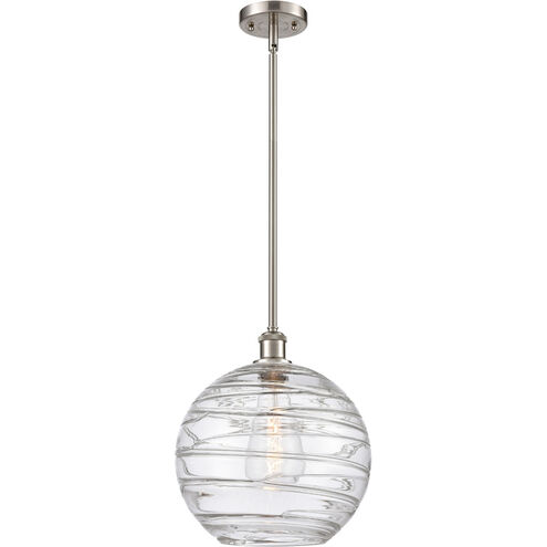 Ballston X-Large Deco Swirl 1 Light 12 inch Brushed Satin Nickel Pendant Ceiling Light, Ballston
