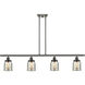 Small Bell 4 Light 48 inch Oil Rubbed Bronze Island Light Ceiling Light, Ballston