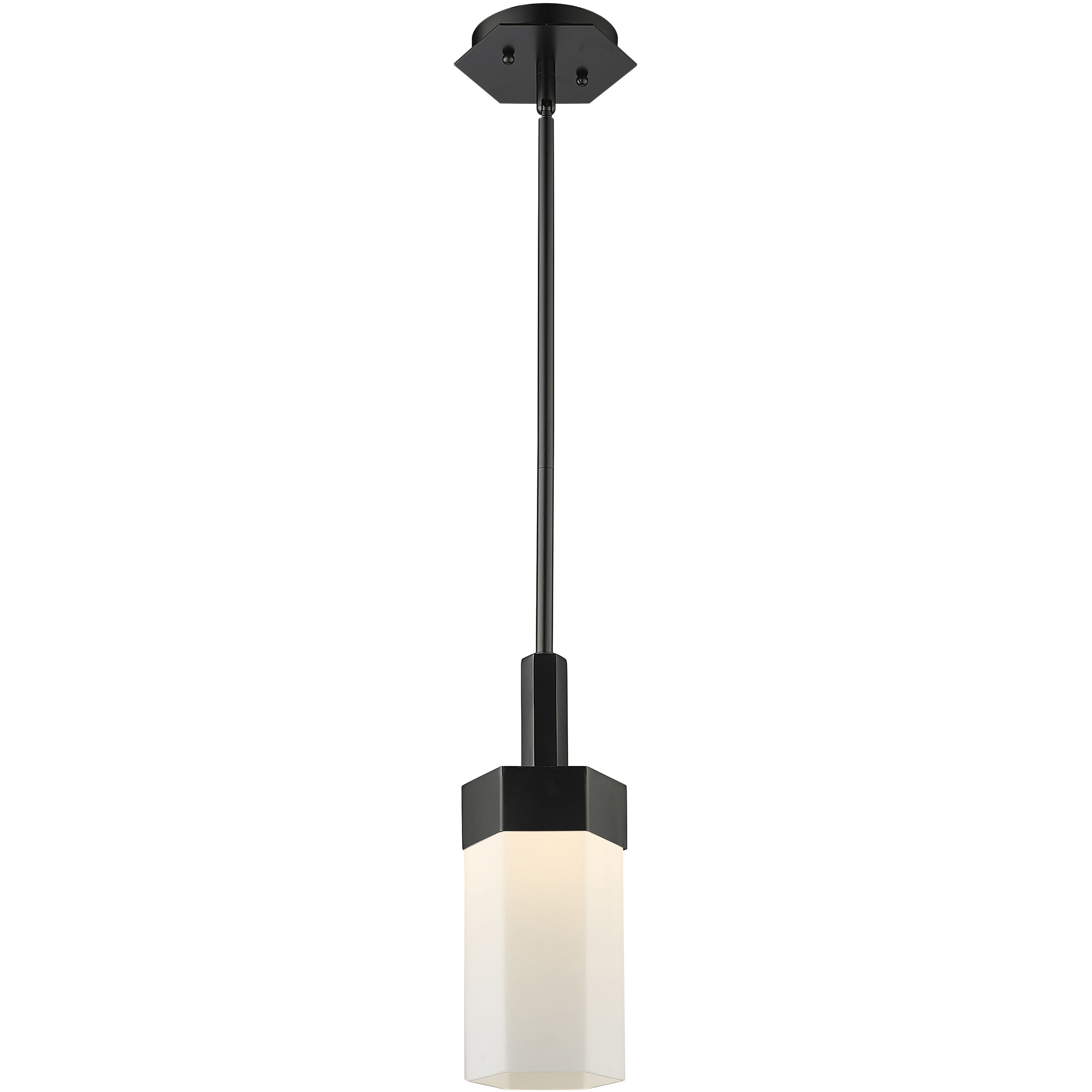 Claverack 1 Light 5 inch Matte Black Pendant Ceiling Light in Matte White Glass