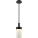 Claverack 1 Light 5 inch Matte Black Pendant Ceiling Light in Matte White Glass