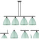 Ballston Plymouth Dome 4 Light 50 inch Oil Rubbed Bronze Island Light Ceiling Light in Matte Seafoam