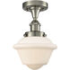 Oxford 1 Light 6.5 inch Brushed Satin Nickel Semi-Flush Mount Ceiling Light
