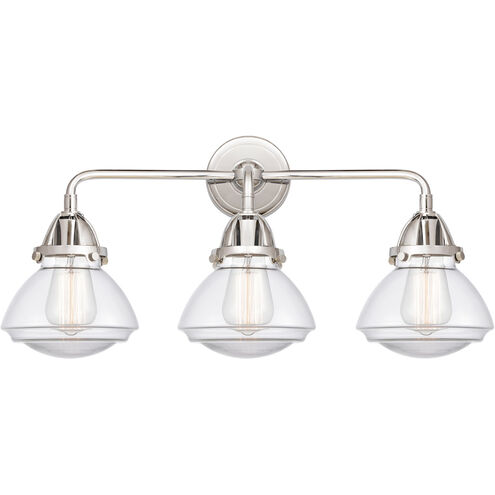 Nouveau 2 Olean LED 25 inch Polished Chrome Bath Vanity Light Wall Light in Clear Glass