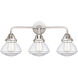 Nouveau 2 Olean LED 25 inch Polished Chrome Bath Vanity Light Wall Light in Clear Glass