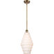 Ballston Cascade LED 8.25 inch Brushed Brass Mini Pendant Ceiling Light in White