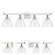 Ballston Ballston Dome LED 38 inch White and Polished Chrome Bath Vanity Light Wall Light in Seedy Glass