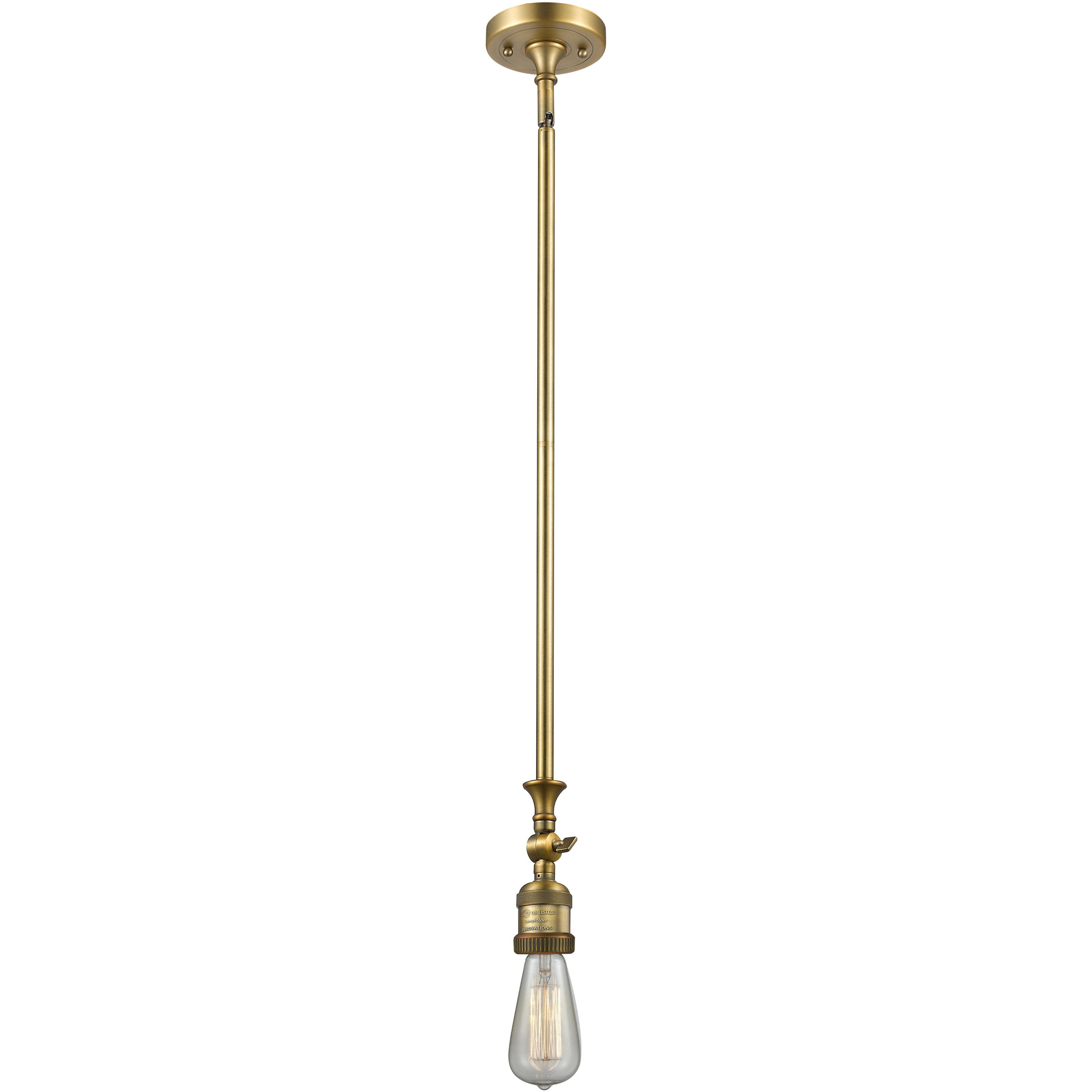 Franklin Restoration Railroad 1 Light 8 inch Brushed Brass Mini Pendant Ceiling Light in Incandescent, Franklin Restoration
