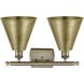 Ballston Cone LED 18 inch Antique Brass Bath Vanity Light Wall Light