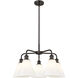 Berkshire 5 Light 26 inch Oil Rubbed Bronze Chandelier Ceiling Light in Matte White