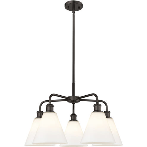 Berkshire 5 Light 26 inch Oil Rubbed Bronze Chandelier Ceiling Light in Matte White