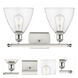 Ballston Ballston Dome LED 18 inch White and Polished Chrome Bath Vanity Light Wall Light in Clear Glass