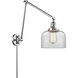 Large Bell 30 inch 60.00 watt Polished Chrome Swing Arm Wall Light, Franklin Restoration