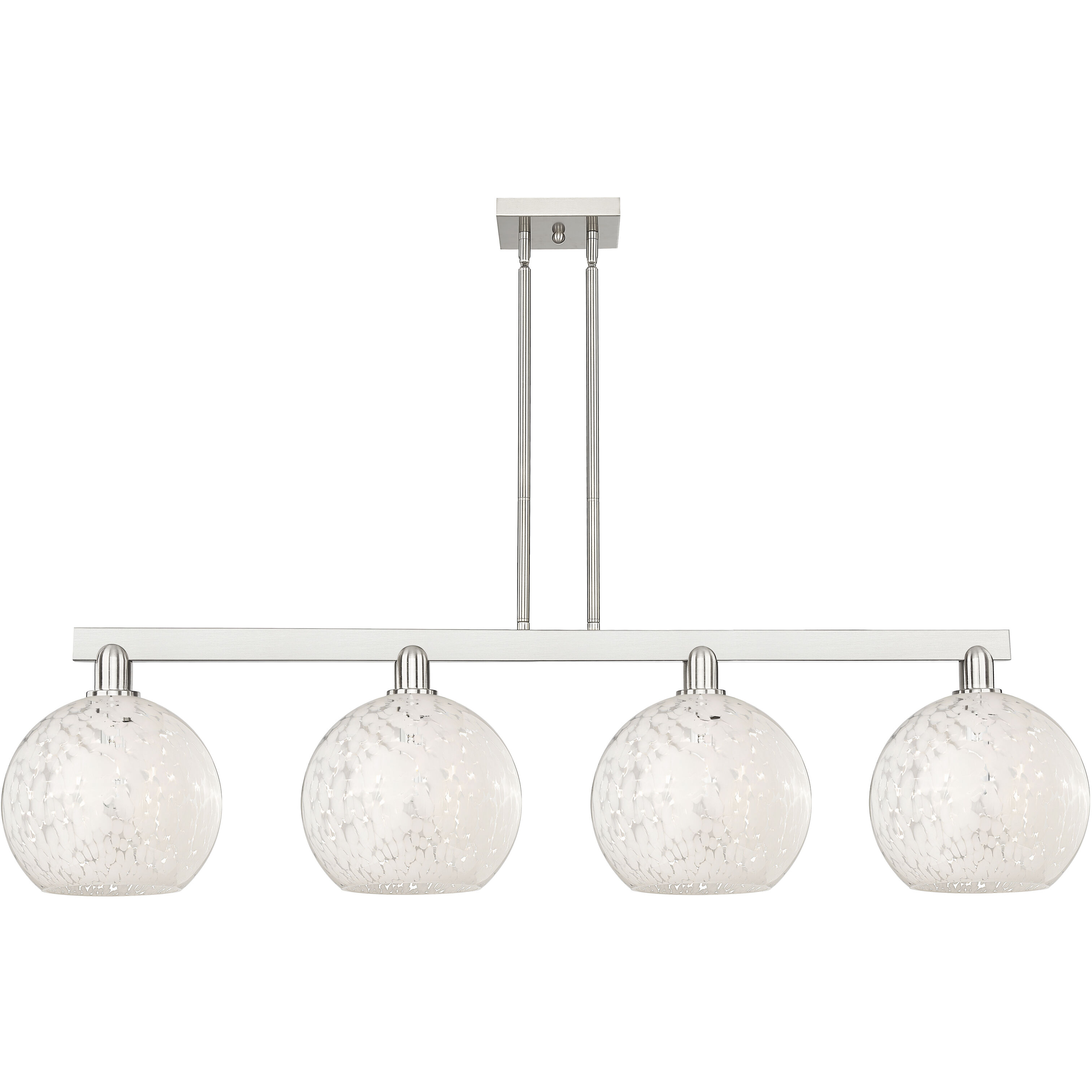 Arcadia White Mouchette 4 Light 52.75 inch Island Light