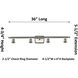 Ballston Candor LED 36 inch Antique Brass Bath Vanity Light Wall Light, Ballston