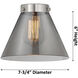 Large Cone Smoke Glass, Large, Cone