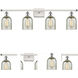 Ballston Caledonia LED 36 inch White and Polished Chrome Bath Vanity Light Wall Light in Mica Glass, Ballston
