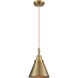 Appalachian 1 Light 8 inch Brushed Brass Mini Pendant Ceiling Light