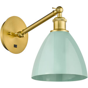 Ballston Plymouth Dome LED 8 inch Antique Brass Sconce Wall Light