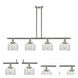 Ballston Large Bell 4 Light 48 inch Brushed Satin Nickel Island Light Ceiling Light in Clear Glass, Ballston