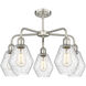 Cindyrella 5 Light 24 inch Satin Nickel and Seedy Chandelier Ceiling Light