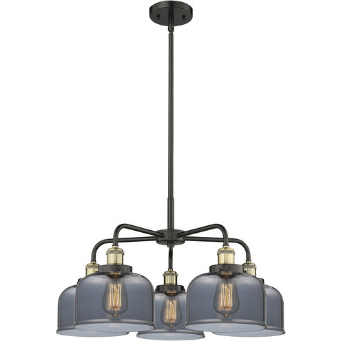 Bell 5 Light 26 inch Black Antique Brass Chandelier Ceiling Light