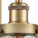 Ballston Bell 7 inch 60.00 watt Brushed Brass Swing Arm Wall Light, Small Bell
