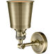 Franklin Restoration Addison 1 Light 5 inch Antique Brass Sconce Wall Light, Franklin Restoration