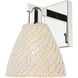 Innovations Lighting Natural Ballston Dome Sconce Wall Light in Polished Nickel 716-1W-PN-NBD-75-NAT - Open Box