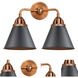 Nouveau 2 Appalachian 2 Light 16 inch Antique Copper Bath Vanity Light Wall Light in Matte Black