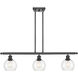 Ballston Athens LED 36 inch Matte Black Island Light Ceiling Light in Clear Glass