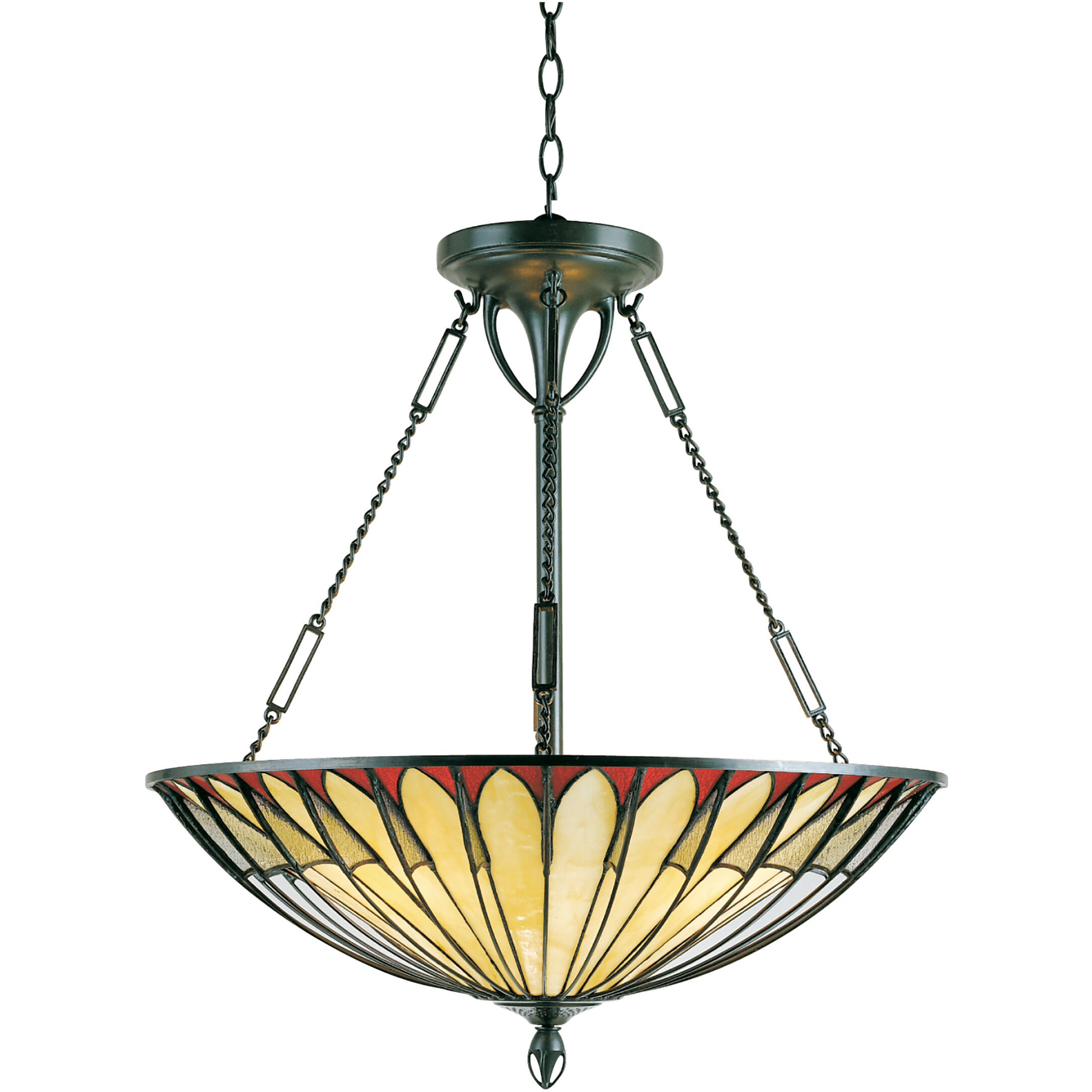 Alahambre 4 Light 22 inch Vintage Bronze Pendant Ceiling Light, Naturals