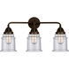 Nouveau 2 Canton LED 24 inch Oil Rubbed Bronze Bath Vanity Light Wall Light in Seedy Glass