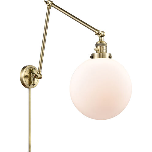 Extra Large Beacon 32 inch 60.00 watt Antique Brass Swing Arm Wall Light