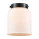 Small Bell Matte White Cased Glass, Small, Bell