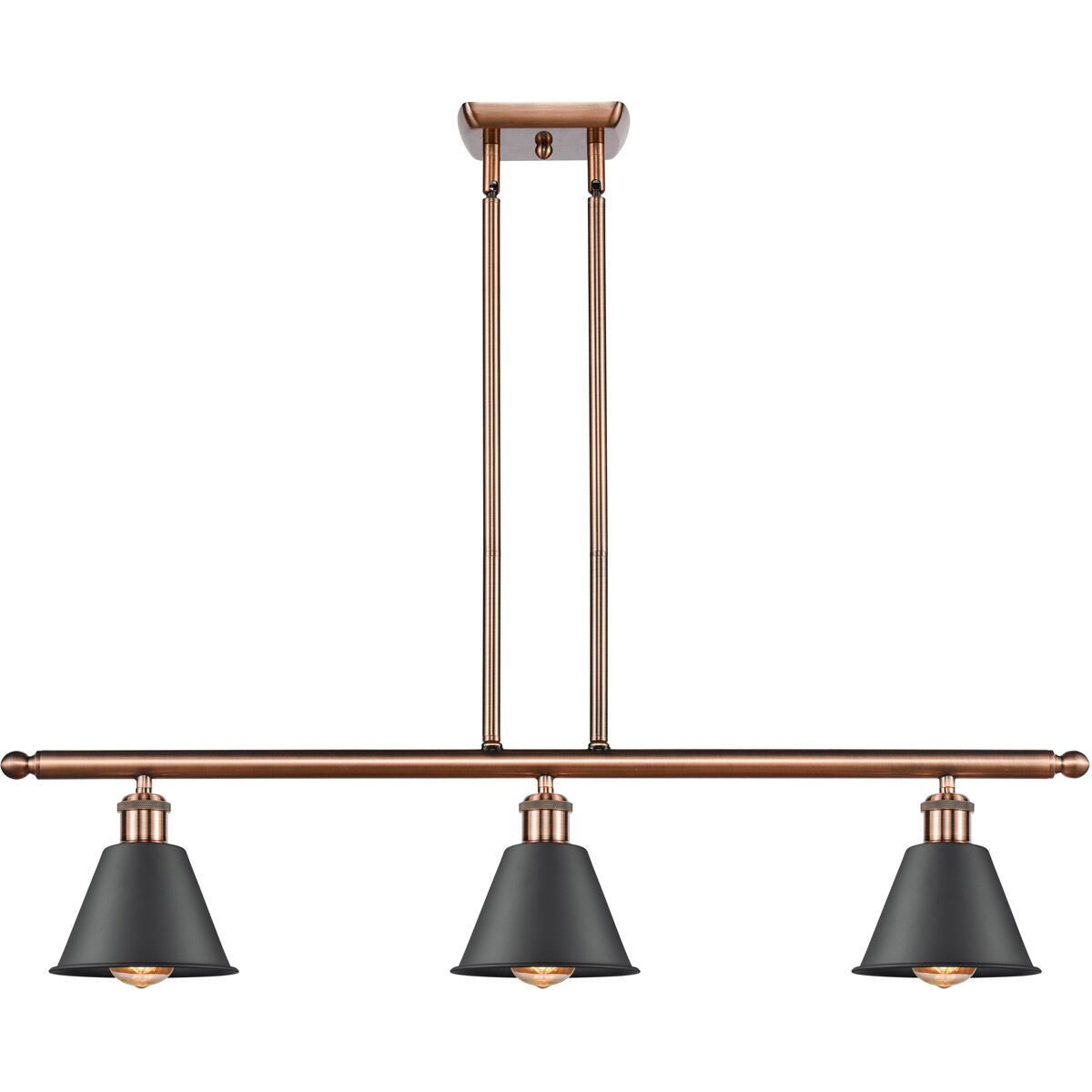 Ballston Smithfield 3 Light 36 inch Antique Copper Island Light Ceiling Light