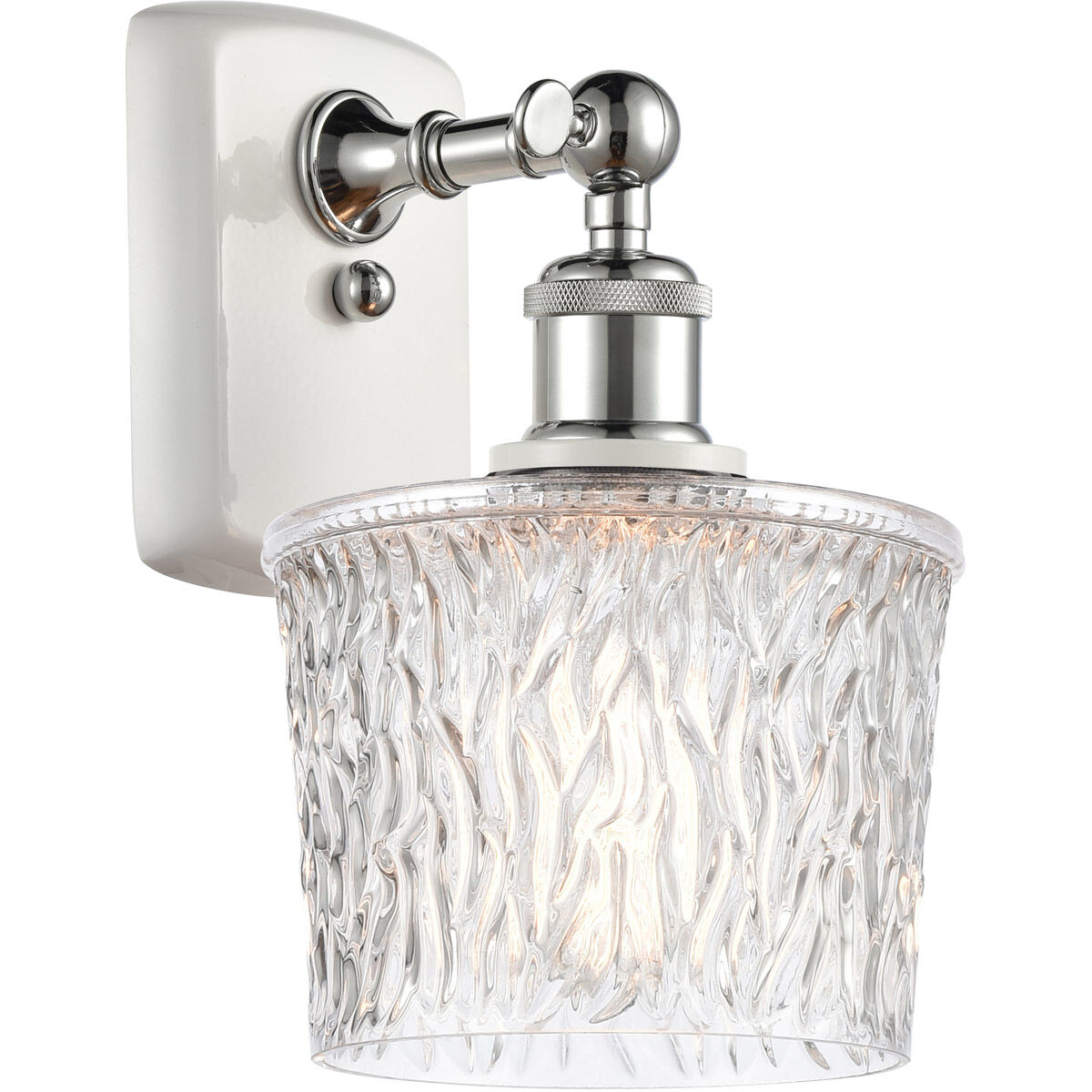 Ballston Niagra LED 6.5 inch White and Polished Chrome Sconce Wall Light, Ballston