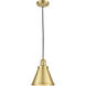 Franklin Restoration Appalachian 1 Light 8 inch Satin Gold Mini Pendant Ceiling Light in Incandescent, Franklin Restoration
