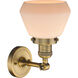 Franklin Restoration Fulton LED 7 inch Brushed Brass Semi-Flush Mount Ceiling Light in Matte White Glass, Franklin Restoration