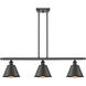 Ballston Smithfield 3 Light 36 inch Antique Brass Island Light Ceiling Light in Incandescent, Ballston