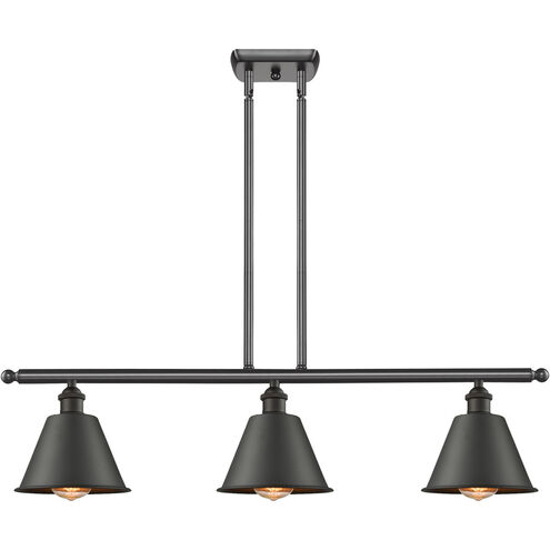 Ballston Smithfield 3 Light 36 inch Antique Brass Island Light Ceiling Light in Incandescent, Ballston