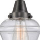 Franklin Restoration Small Oxford LED 7.5 inch Matte Black Mini Pendant Ceiling Light in Seedy Glass