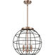 Lake Placid 3 Light 16 inch Antique Copper Pendant Ceiling Light